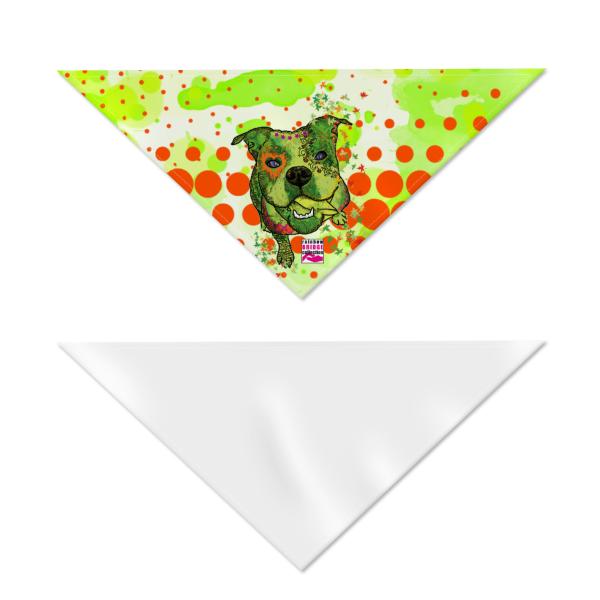 Hunde-Bandana Lani - Popart Hundedesign, 100 % Polyester, 70x30 cm, verstellbar, waschbar
